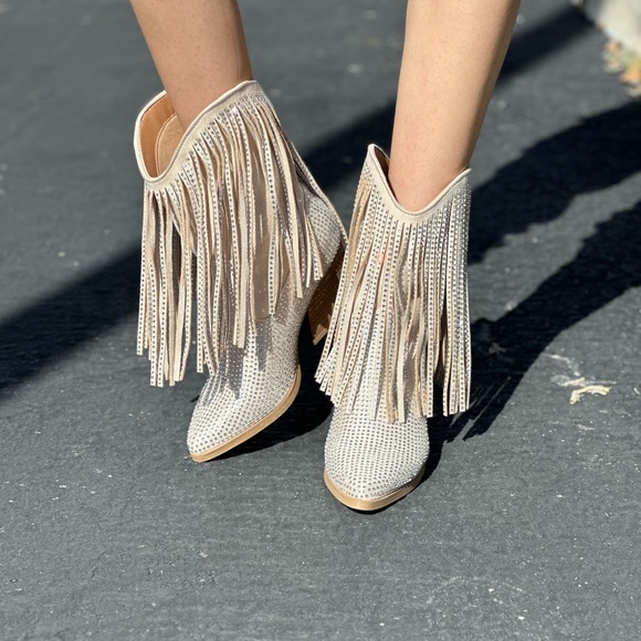 Bling fringe cowboy boot - Picture 3 of 7